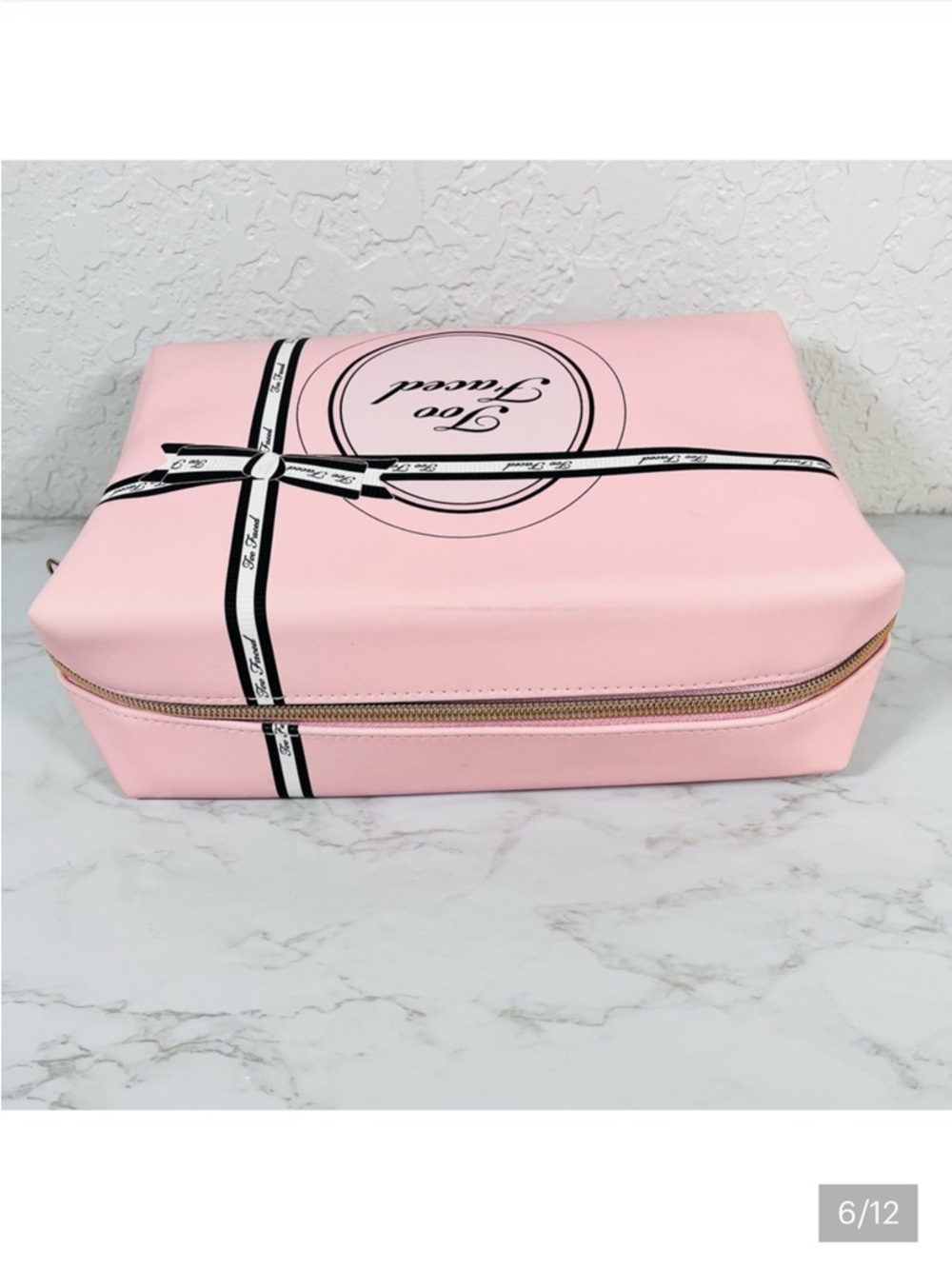 Too Faced Pink Ribbon Cosmetic Pouch - Picture 5 of 7